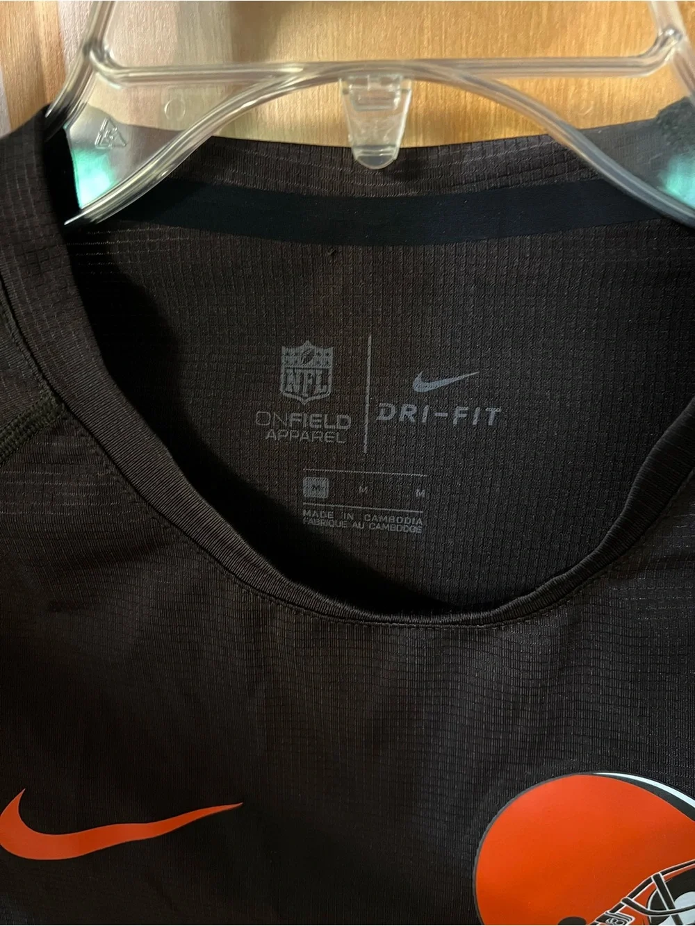 Nike Cleveland Browns Player Issued Undershirt US M Brown Dri-Fit AT4623-239